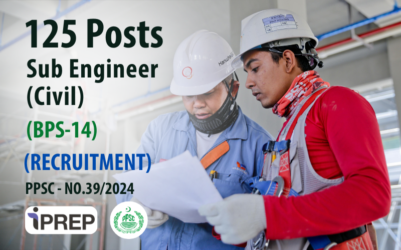 Sub Engineer (Civil) │BPS-14 │PPSC